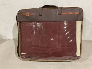 lot 213 image: OASIS AUTO Full Set Nappa Leather Car Seat Covers - Burgundy