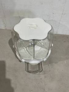 lot 220 image: CerealRice Dispenser Smart Storage 6 Compartments - White