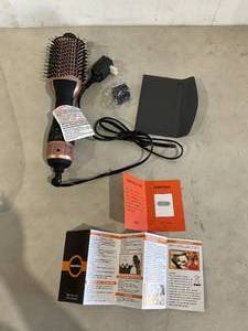 lot 224 image: PRITECH Hot Air Brush Ionic 1000W Blow Dryer Brush 4 in 1 Styler - Black