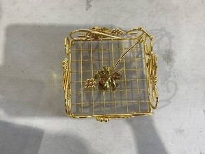 lot 227 image: NIKKY HOME Flat Napkin Holder for Table Gold With Weight Arm