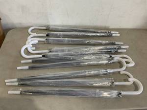 lot 234 image: WASING 10 Pack 46 Inch Clear Bubble Umbrellas