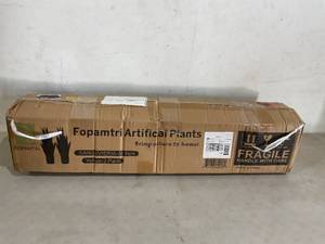 lot 240 image: FOPAMTRI Set of 2 Potted Artificial 38 inch Sansevieria (Snake Plant)