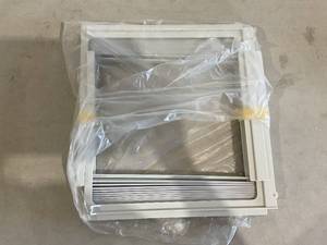lot 252 image: Forestchill White Window Air Conditioner Side Panel with frame