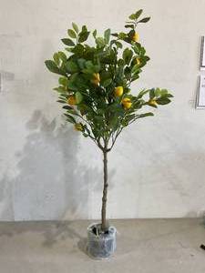 lot 254 image: Kazeila 4 ft. Potted Artificial Lemon Tree