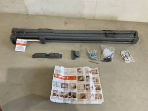 lot 257 image: 120 Inch Extra Wide Grey Retractable Baby Gate