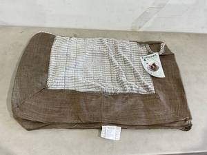 lot 266 image: Furhaven Large Woodsmoke Orthopedic Dog Bed with Boleters & Washable Cover
