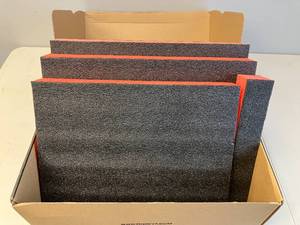 lot 437 image: ONREVA  4pc Tool Box Foam Organizer - BlackRed