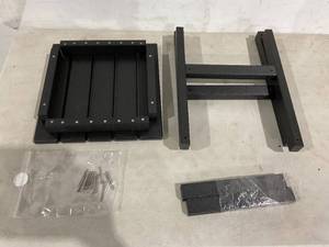 lot 65 image: DUROGreen Icon Black Square Plastic Outdoor Side Table