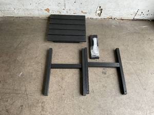 lot 183 image: DUROGREEN Icon Square Plastic Outdoor Side Table - Black