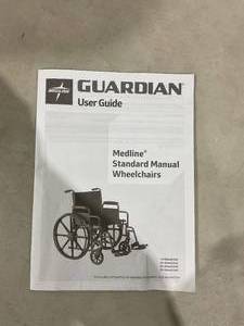 lot 95 image: Medline Reclining Wheelchair with Desk-Length Arms and Elevating Leg Rests