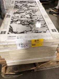 lot 6 image: 16 Boxes of B&W_MARBLE PEBBLE HIGH-GLOSSY 60X120 RECTIFIED - ARCHITECTURAL DESIGN FLORIM Customer Returns See Pictures
