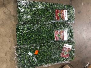 lot 18 image: Lot of 3 naturae decor Expandable Pvc Trellis Hedges 36 in. X 72 in. Gardenia Artificial Leaf   Customer Returns See Pictures