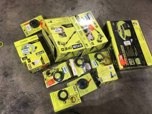 lot 24 image: Lot of Assorted Lawn Care and Hardware  Customer Returns See Pictures
