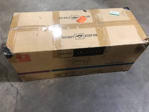 lot 37 image: 36 in. 900 CFM Ducted Insert with Light and Remote Control Range Hood in Stainless Steel and White Glass  Customer Returns See Pictures