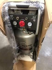 lot 46 image: Husky 20 Gal. Vertical Electric-Powered Silent Air Compressor Customer Returns See Pictures