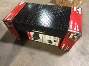 lot 47 image: Husky 40.8 in. Matte Black Aluminum Full Size Chest Truck Tool Box  Customer Returns See Pictures