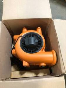 lot 49 image: RIDGID 1625 CFM 3-Speed Blower Fan Air Mover with 3 Operating Positions for Water Damage Restoration   Customer Returns See Pictures
