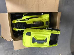 lot 50 image: RYOBI 13 in. 11 Amp Corded Electric Walk Behind Push Mower    Customer Returns See Pictures