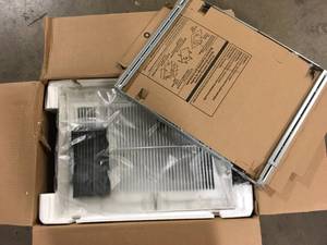 lot 40 image: Panasonic WhisperWarm DC 50-80-110 CFM Ceiling Bathroom Exhaust Fan with Heater customer return review pictures