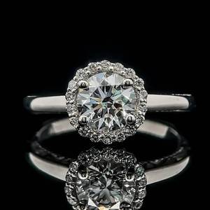 lot 4 image: Designer VERRAGIO 1.36ct Diamond Venetian Soli Engagement Ring in 18k White Gold $6,250 Retail VIDEO
