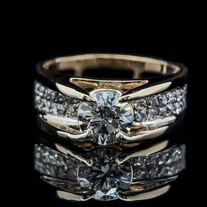 lot 5 image: 1.60ct Diamond Raised Solitaire Over Floating Channel Diamonds Ring in 14k Yellow Gold $5,130 Retail VIDEO