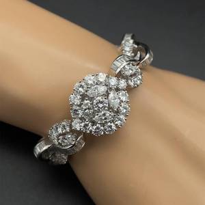 lot 8A image: Custom Made, Vintage 12.22 Carat Diamond Peek-a-Boo Watch Bracelet from Prominent Minnesota Estate in Platinum $43,660 Retail VIDEO