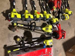 lot 27 image: Lot of Mixed Assorted Lawn String Trimmers Various Models and Conditions  Customer Returns See Pictures