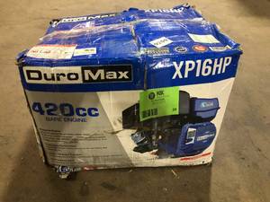 lot 28 image: 420cc 1 in. Gasoline Multi-Purpose Horizontal Key Shaft Recoil Start Portable Engine 50-State by DUROMAX   Customer Returns See Pictures
