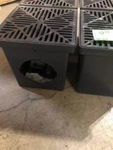 lot 34 image: Lot of 4 NDS 12 in. x 12 in. Drainage Catch Basin, 2 Opening Kit  Customer Returns See Pictures
