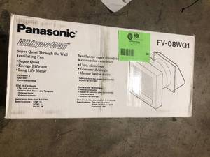 lot 36 image: Panasonic WhisperWall 70 CFM Wall Exhaust Bath Fan Customer Returns See Pictures