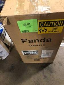 lot 43 image: Panda 0.6 cu. ft. 120-Volt Gray Electric Stainless Steel Portable Spin Dryer, 3200 RPM    Customer Returns See Pictures