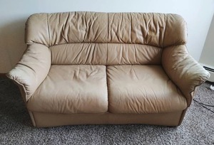 Leather Love Seat Sofa