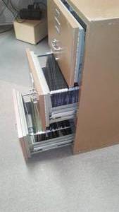 lot 489 image: Shaw And Walker Fireproof Legal Size Filing Cabinet