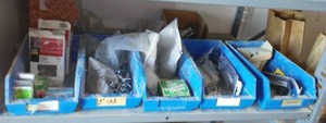 lot 800 image: Screws, Bolts, Angle Corners, Bins And More.