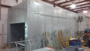 lot 833 image: Curing Booth Oven.  36ft Long, Propane heated. Many Uses.