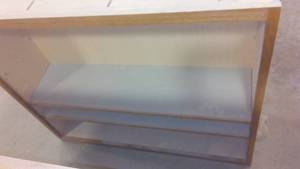 lot 1024 image: Bookshelf. 43 12 L X 37T X 12 W, Adjustable Shelves.