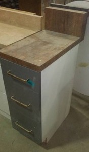 lot 1035 image: 3 Drawer Base Cabinet.