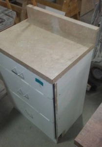 lot 1036 image: 3 Drawer Base Cabinet.