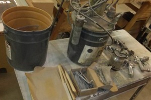 lot 1060 image: Paint Guns And Canisters For Parts.