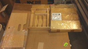 lot 548 image: Kitchen Cabinet Accessories, Maple.