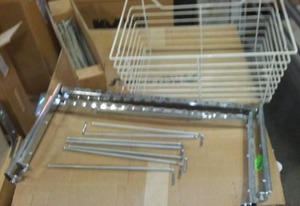 lot 555 image: Kitchen Accessories.  Basket Hangers and More.