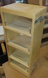 lot 562 image: Wood Pull  Out Maple Spice Rack