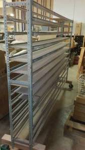 lot 565 image: Rolling Shelving Rack.