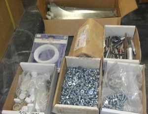 lot 567 image: Nuts, Bolts, Washers, Bits, Shelf Brackets and More.