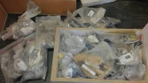 lot 571 image: Box Of Dozens Of Knobs And Handles.