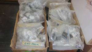 lot 573 image: 2 Box Of Dozens Of Knobs And Handles.