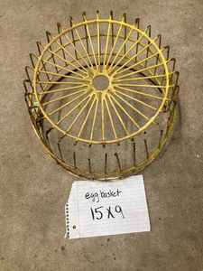 lot 44 image: 15-inches X 9- inches Vintage Wire Egg Basket