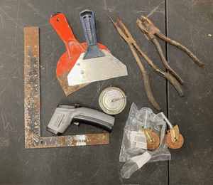 lot 58 image: Assorted Wrenches, Pliers, Screw Drivers, and Assorted Other Hand Tools