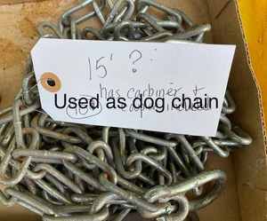 lot 68 image: Three Assorted Chains 9-foot Tow Chain, Approx. 15-foot Chain, and a 10-foot Chain