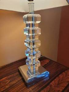 lot 59 image: Glass Prism Table Lamp
